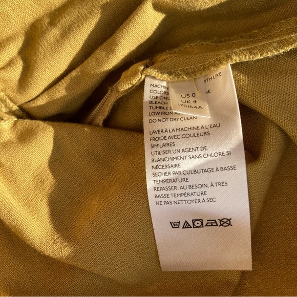 Free People Skirt Lace Up Back Khaki Frilled Women’s Size 0 Side zip - Picture 9 of 13